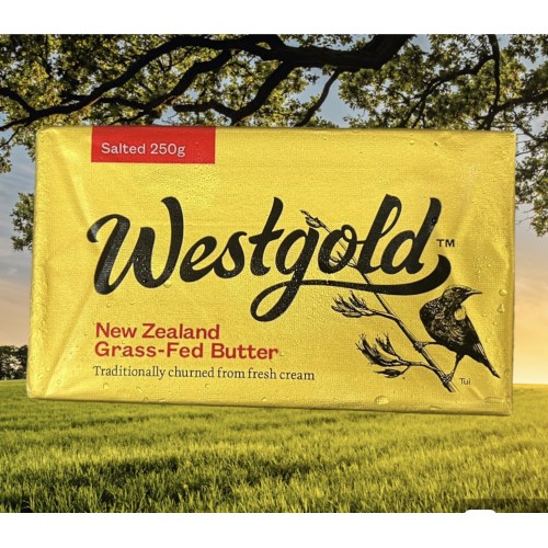 紐西蘭WESTGOLD草飼純有鹽牛油 250G3333